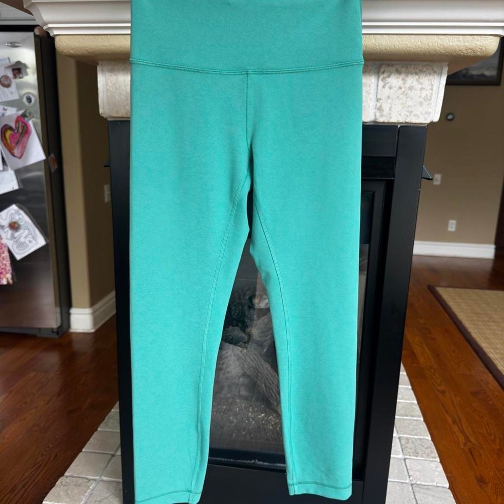 Lululemon Wunder Train High-Rise Crop 23" Blaze Maldives Green size 6